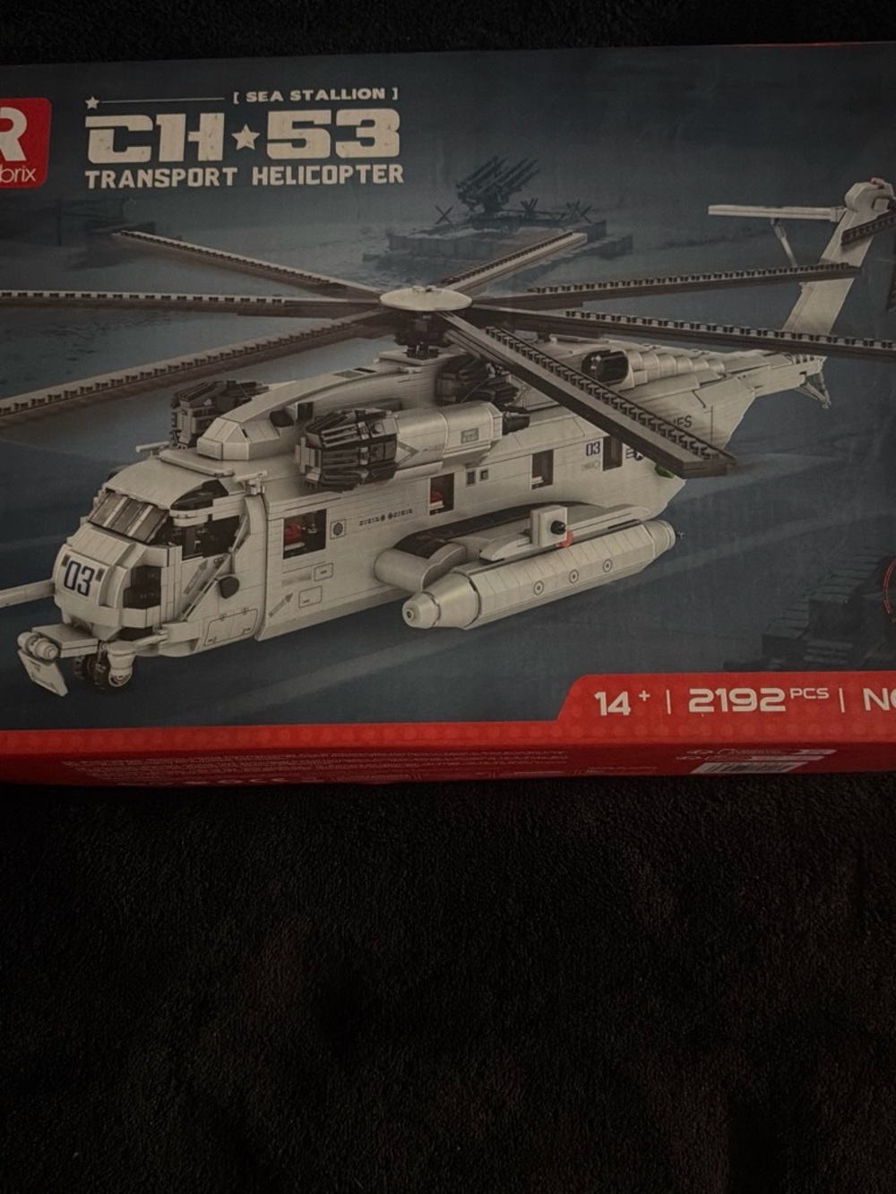 CH-53 Sea Stallion Transport Helicopter Building Set - White